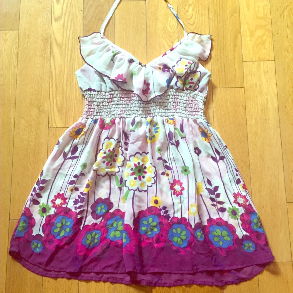 Floral halter top
